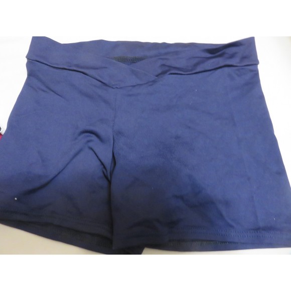 2 PAIR OF DANCE SHORTS RED LEAPING LEOTARD & BLUE MOTION WEAR SIZE ADULT SMALL - Picture 2 of 8